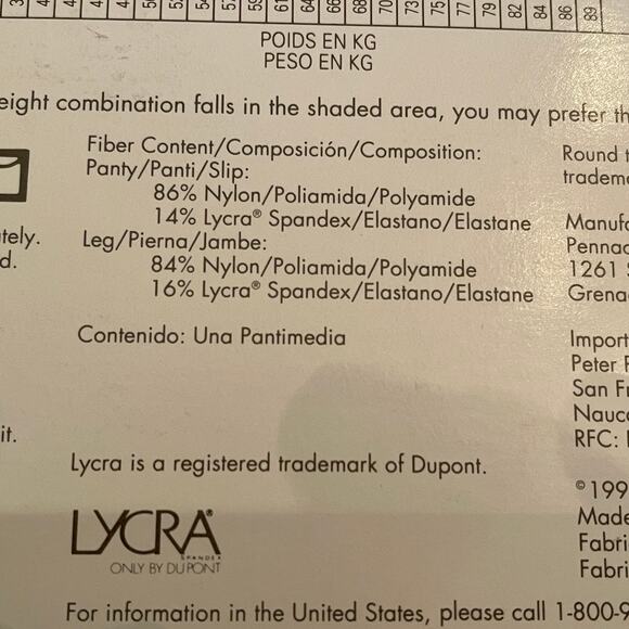 Round the Clock Control Top Pantyhose Size Small Color:  Bone 15.0=C-15 - Picture 8 of 14